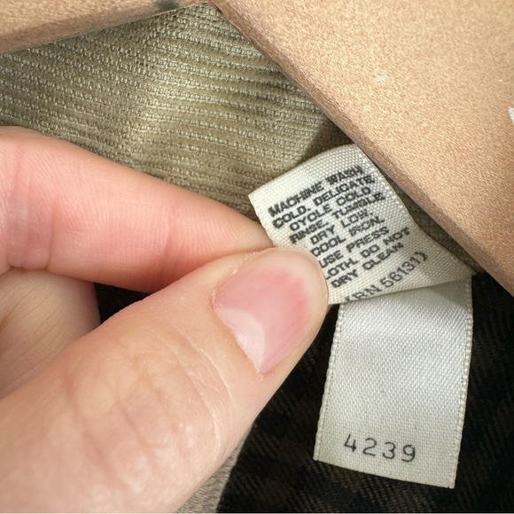 VTG Cabela's Men's XL Button Down Flannel Shirt Plaid Green Shacket Gorpcore - Picture 6 of 13